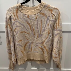Philosophy Beige and Orange Patterned Sweater